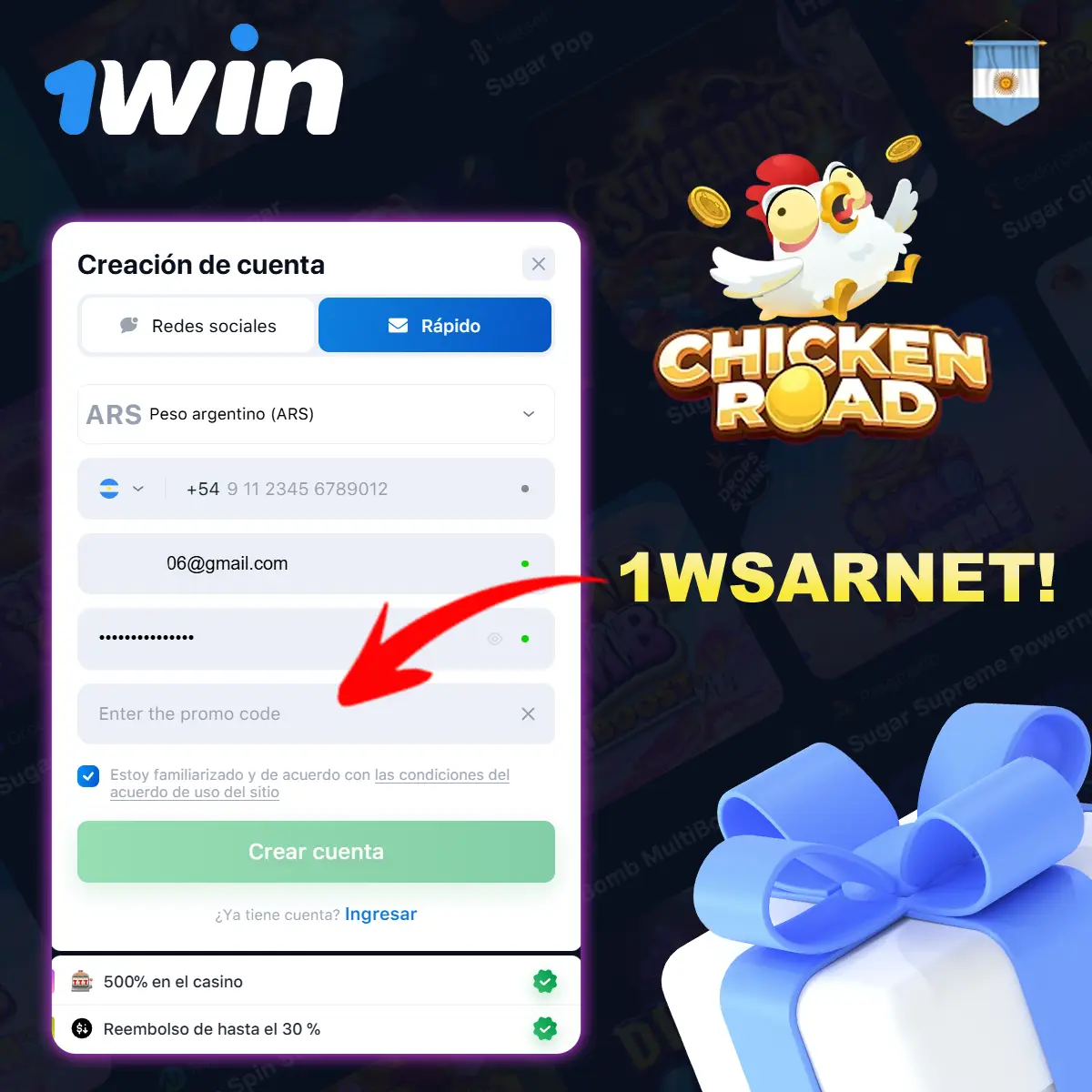 Código promocional de 1Win en Argentina
