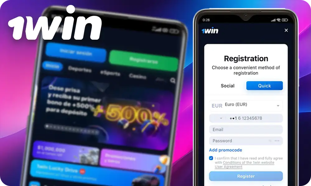 Crear cuenta 1Win online